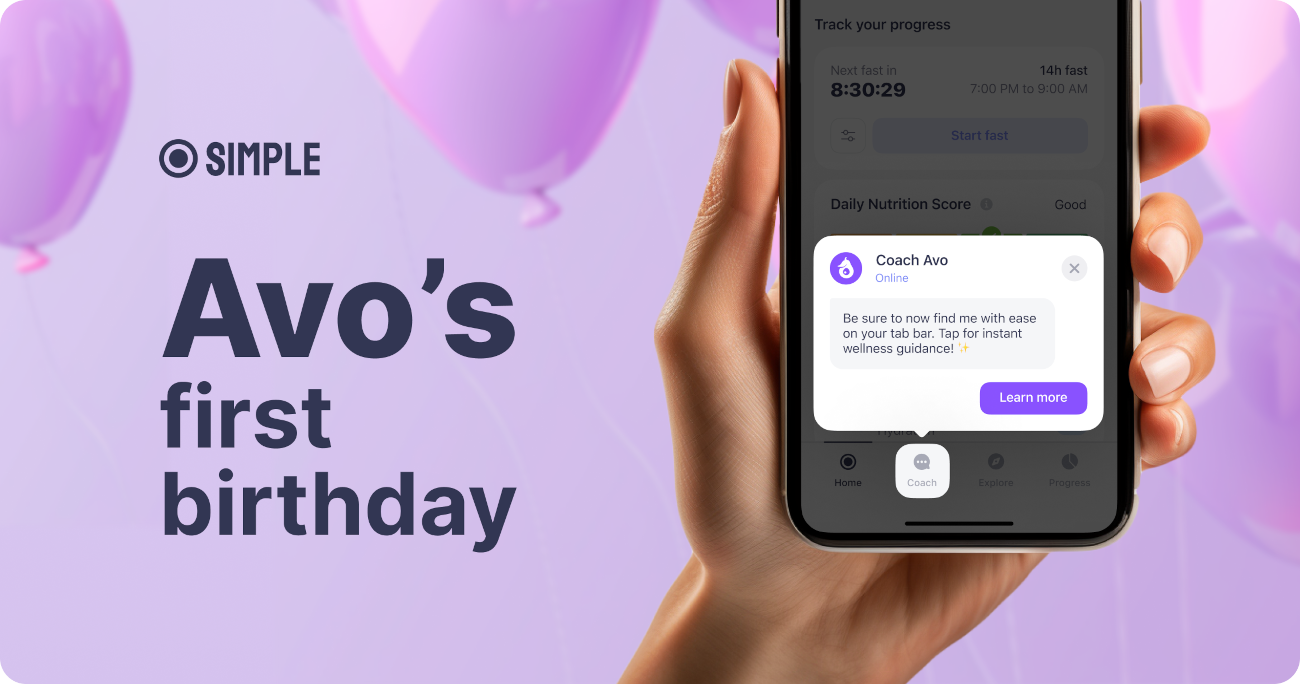 Avo™, Simple's AI-powered weight loss coach, turns 1!