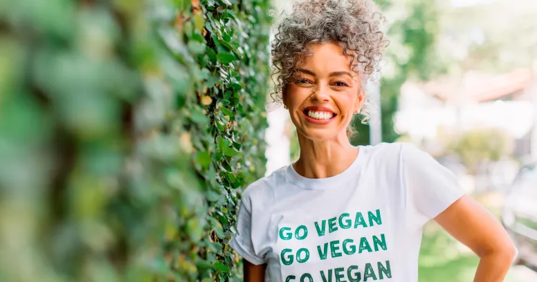 Vegan meal with fresh vegetables and plant-based foods for intermittent fasting diet plan