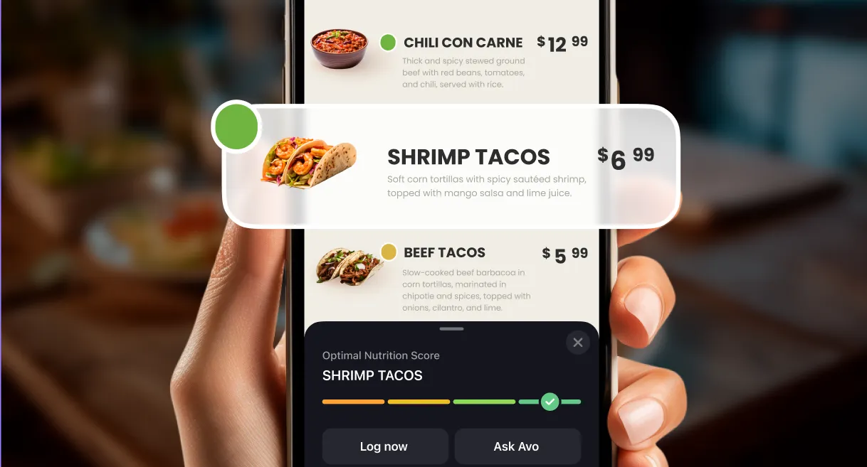 Simple app NutriScanner feature scanning restaurant menu to show nutrition scores for healthy dining choices