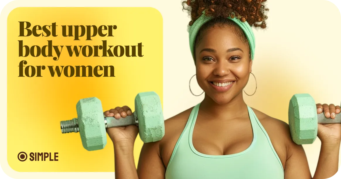Woman performing upper body workout exercises with dumbbells showing proper form for strength training